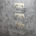 Stainless Steel Punch-Free Bathroom Storage Shelf Prily