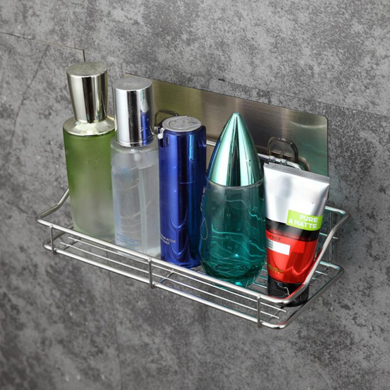 Stainless Steel Punch-Free Bathroom Storage Shelf Prily