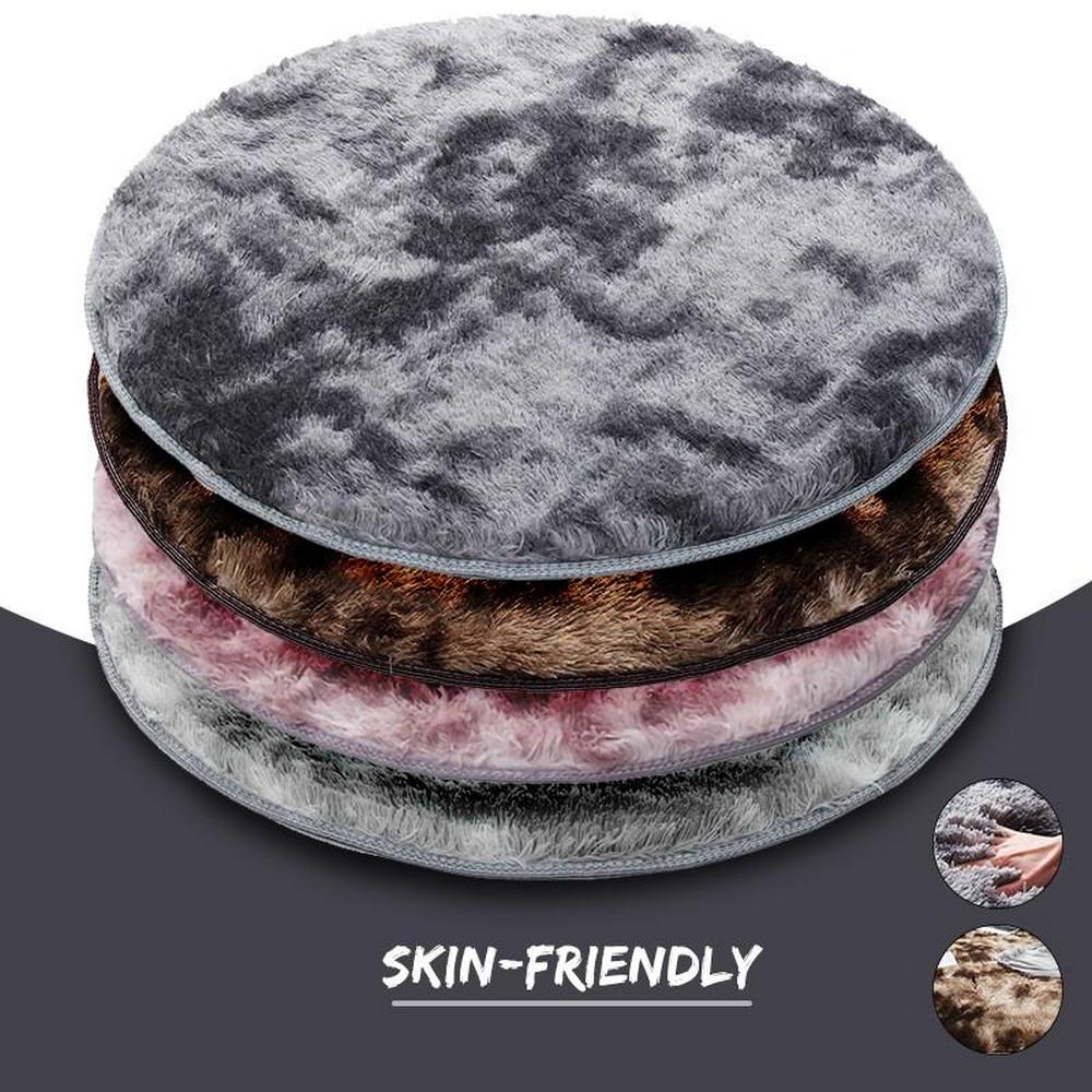 Stylish Fluffy Faux Fur Round Rug Prily