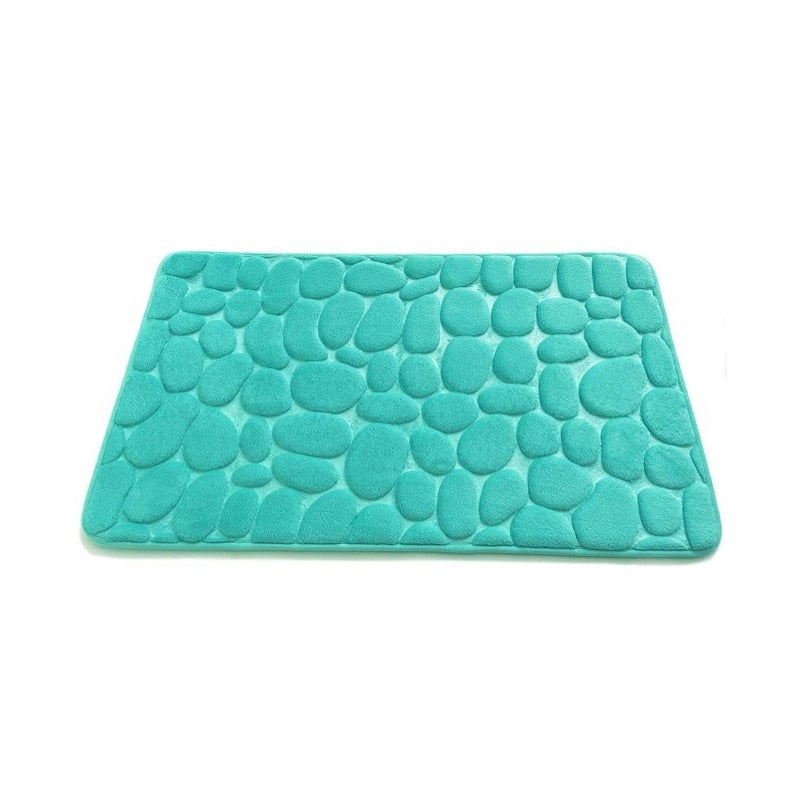 Super Absorbent Cobblestone Memory Foam Shower Mat Prily