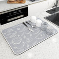 Super Absorbent Kitchen Draining Mat Prily