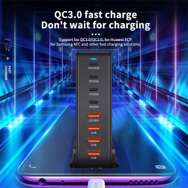 Super Fast Charge 268W GaN Technology 8 In 1 Intelligent Charging Dock Prily