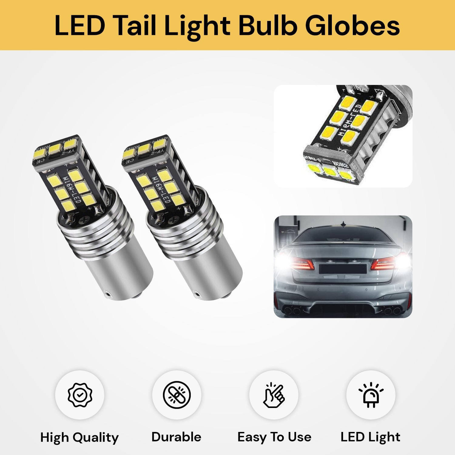 2PCs LED Tail Light Bulb Globe