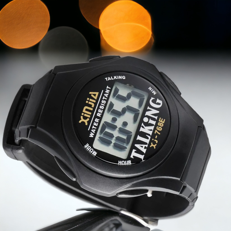 Talking Digital Alarm Clock+Talking Wristwatch Set For the Elderly Prily