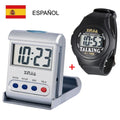 Talking Digital Alarm Clock+Talking Wristwatch Set For the Elderly Prily