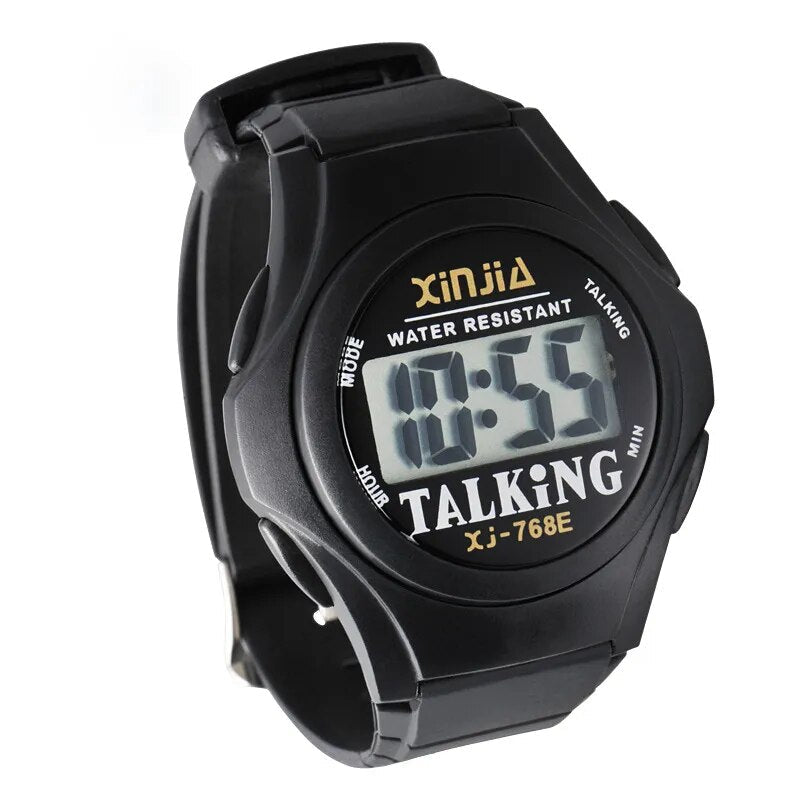 Talking Digital Alarm Clock+Talking Wristwatch Set For the Elderly Prily