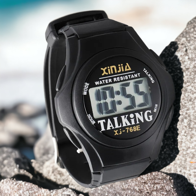 Talking Digital Alarm Clock+Talking Wristwatch Set For the Elderly Prily