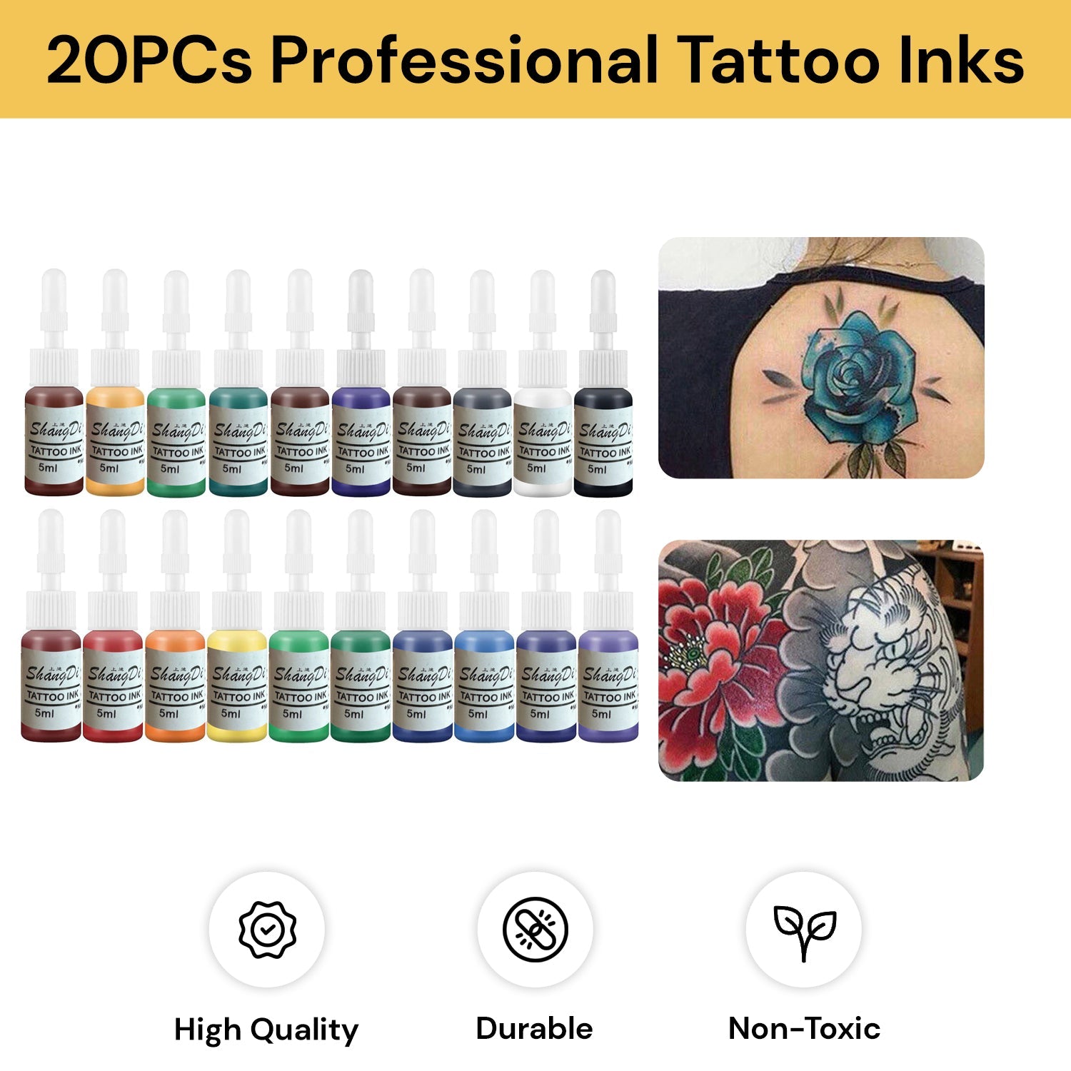 20PCs Professional Tattoo Inks