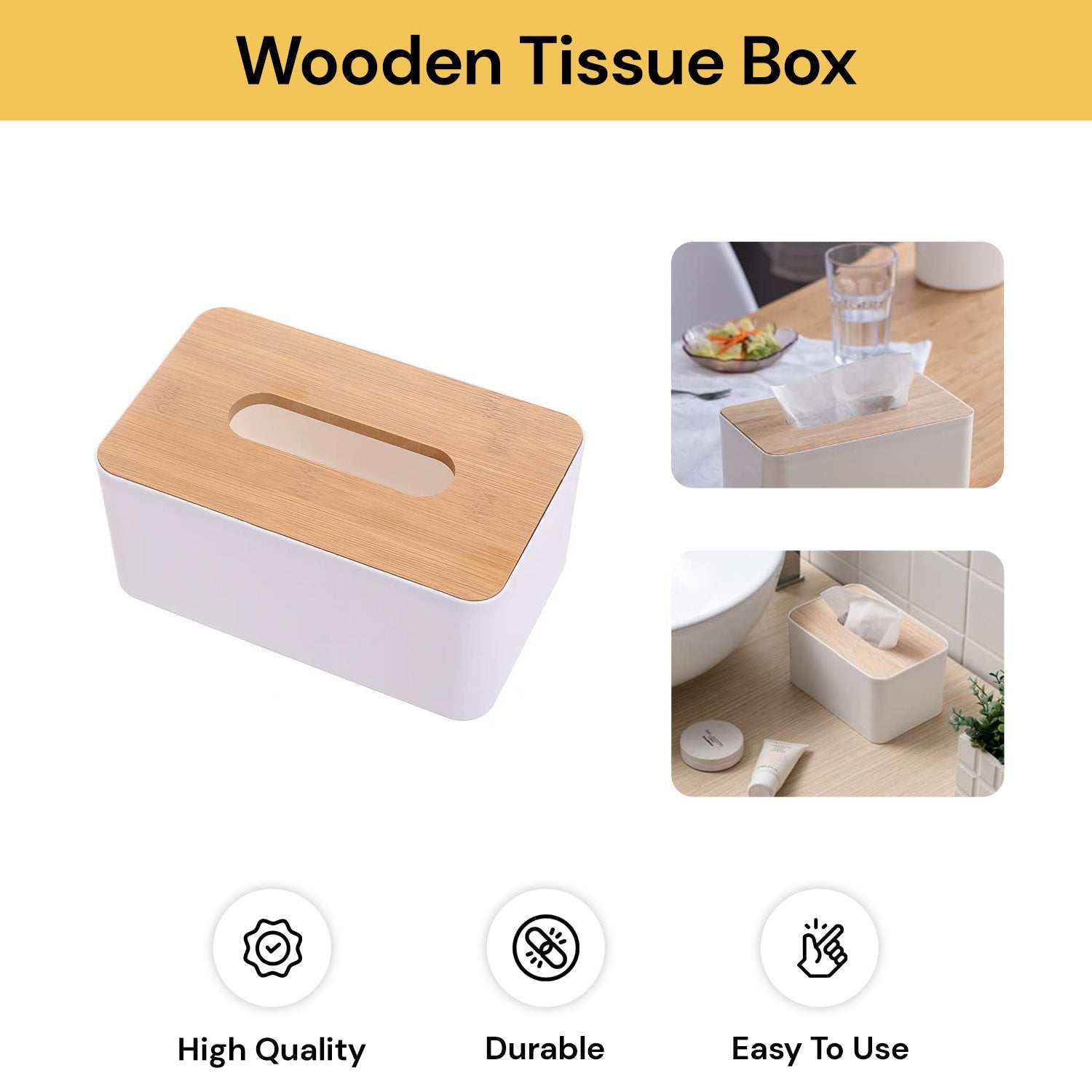 Wooden Tissue Box