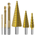 Titanium Step Drill Bit Saw Plating Set (6pcs） Prily