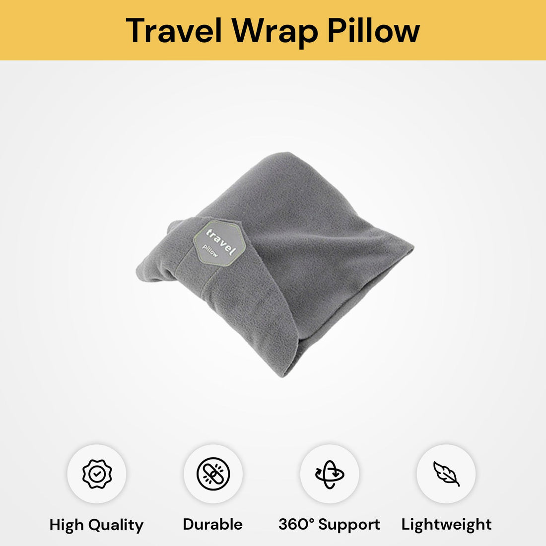 Soft & Comfortable Travel Neck Pillow Scarf for Unisex Airplane Sleep Pillow with Adjustable Strap - Machine Washable