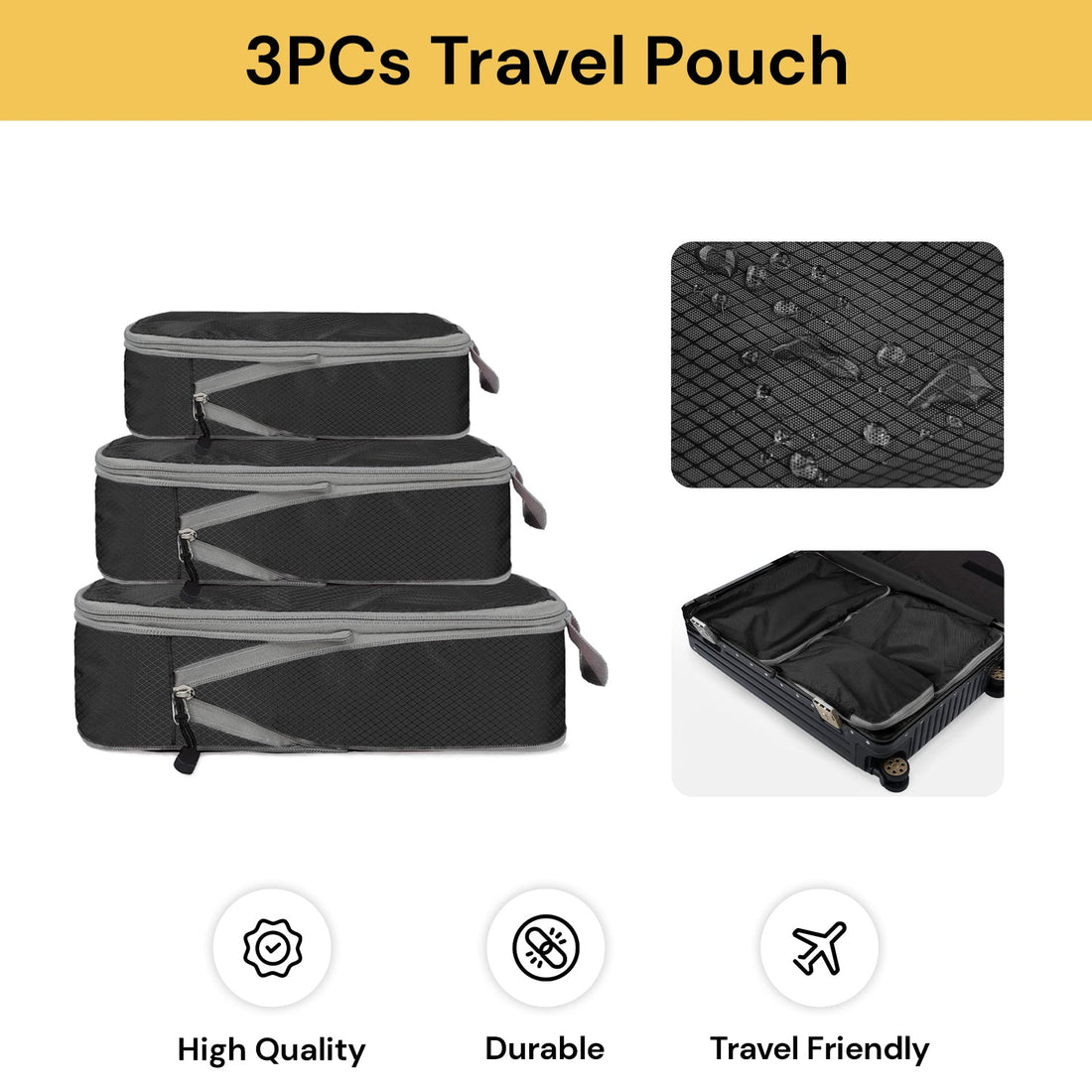 3PCs Travel Pouch