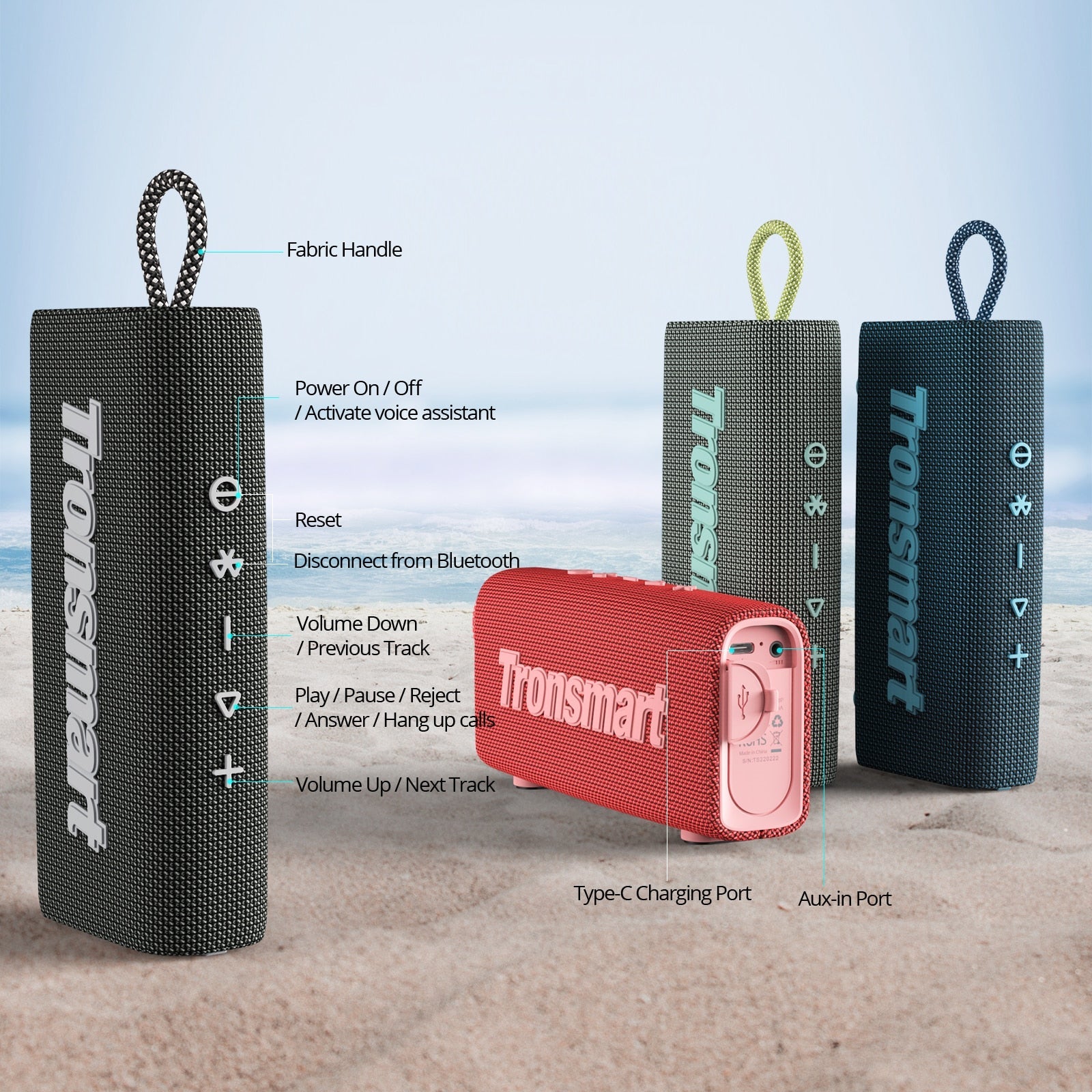 Tronsmart™ Bluetooth 5.3 Dual-Driver Waterproof TSW Speaker Prily