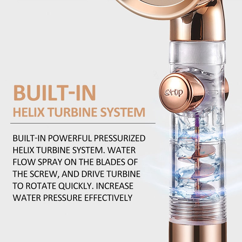 Turbocharged™ Water-saving Filtering Shower Head Prily