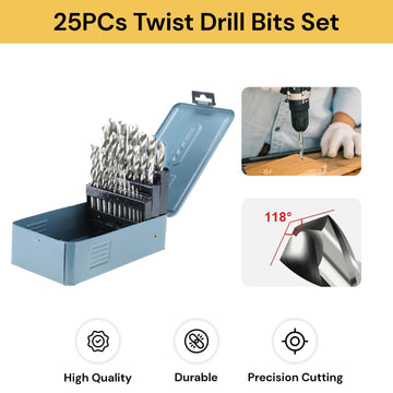 25PCs/33PCs Twist Drill Bits Set