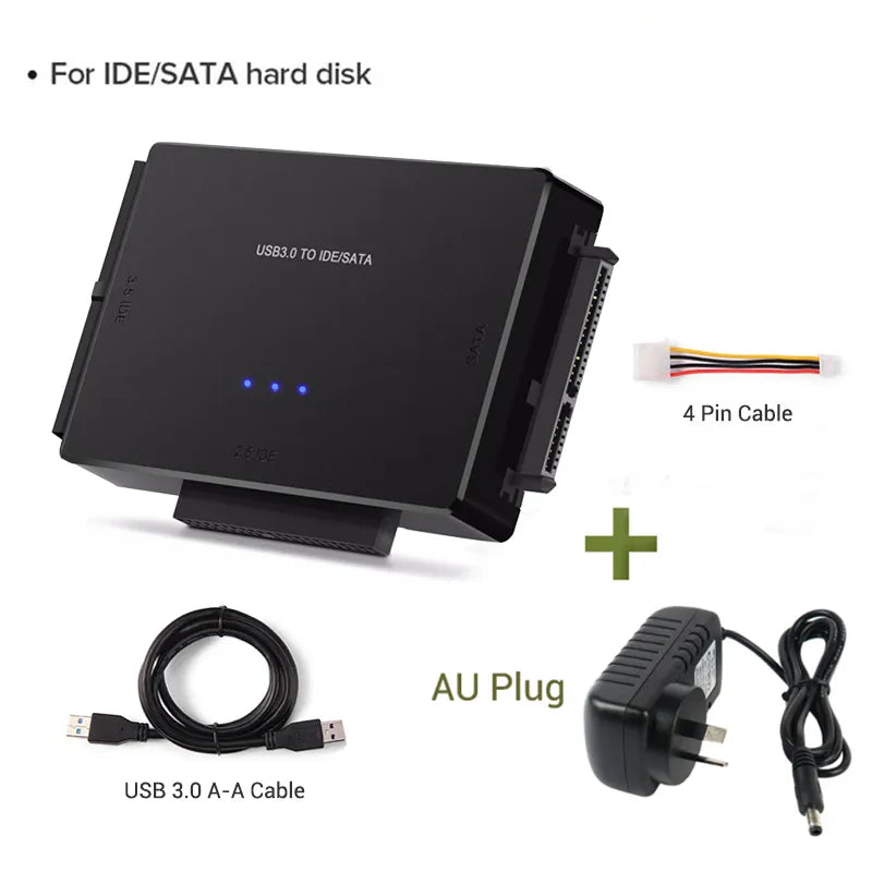 USB 3.0 to SATA IDE HDD/SSD Hard Disk 3 in 1 Ultra Recovery Converter Prily