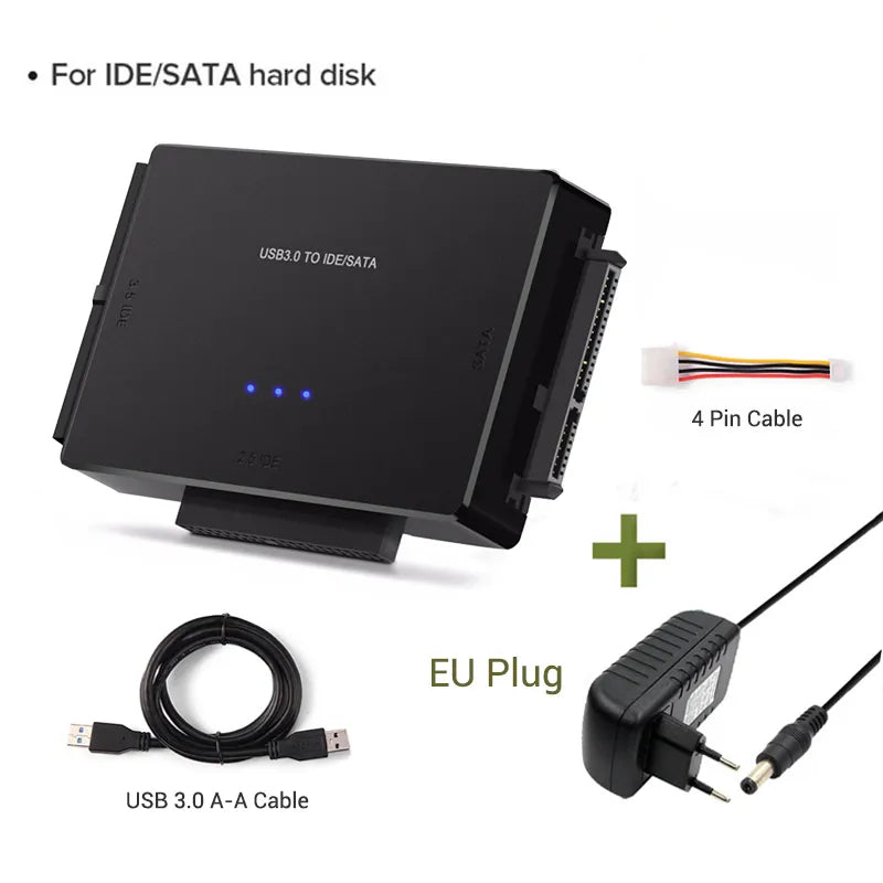 USB 3.0 to SATA IDE HDD/SSD Hard Disk 3 in 1 Ultra Recovery Converter Prily