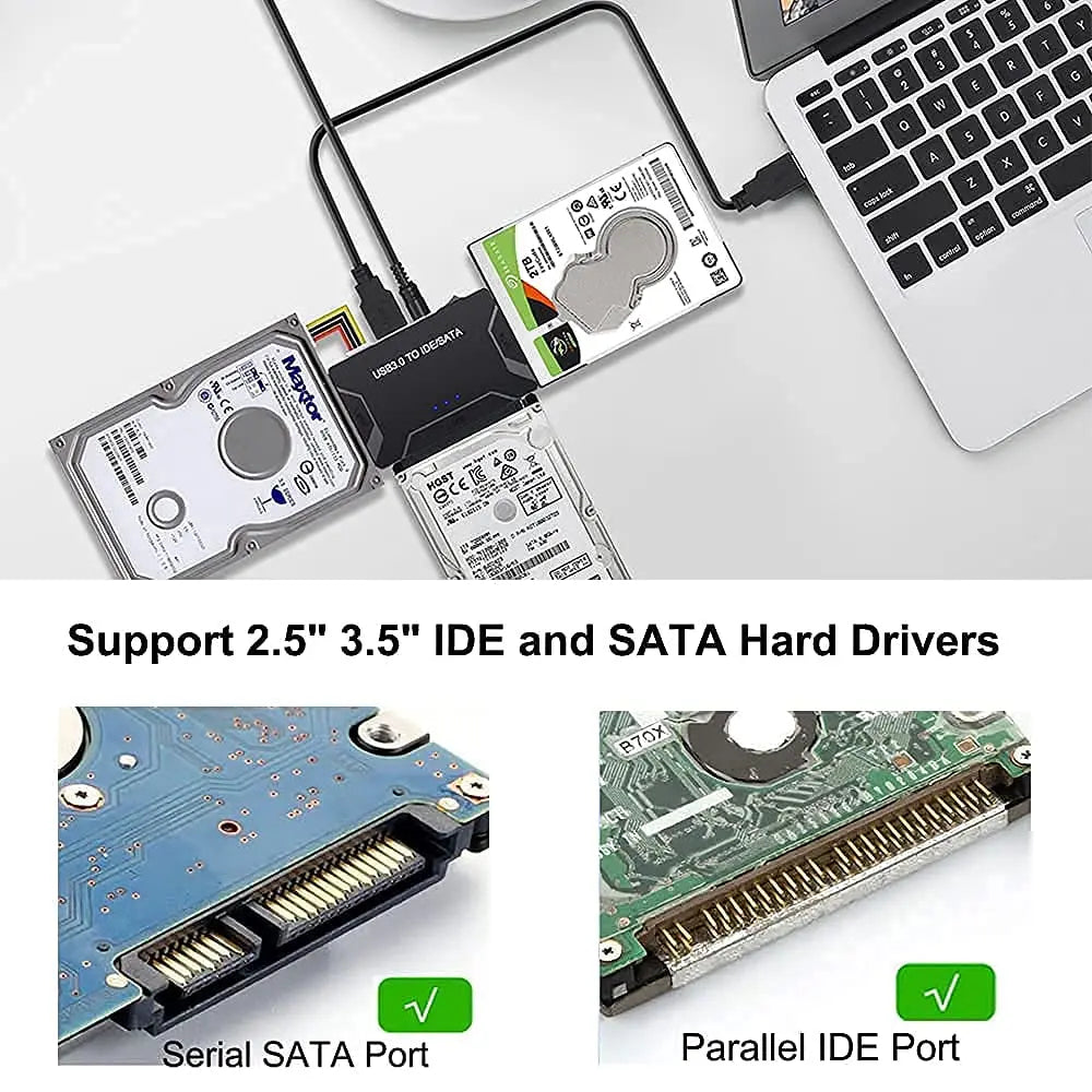 USB 3.0 to SATA IDE HDD/SSD Hard Disk 3 in 1 Ultra Recovery Converter Prily