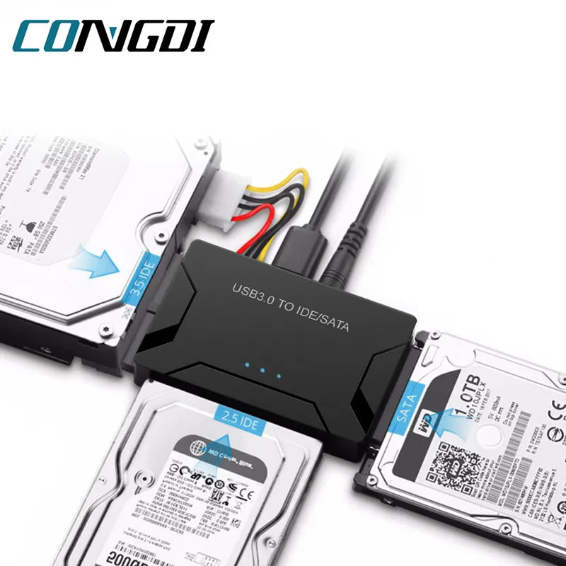 USB 3.0 to SATA IDE HDD/SSD Hard Disk 3 in 1 Ultra Recovery Converter Prily