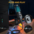 USB Microphone With RGB Breathing Light Prily