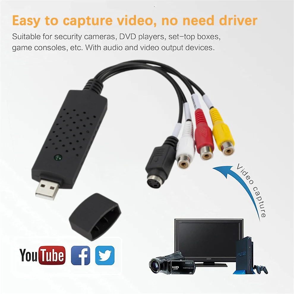 USB Video Adapter Converter from VHS & DVD to Digital Format Prily