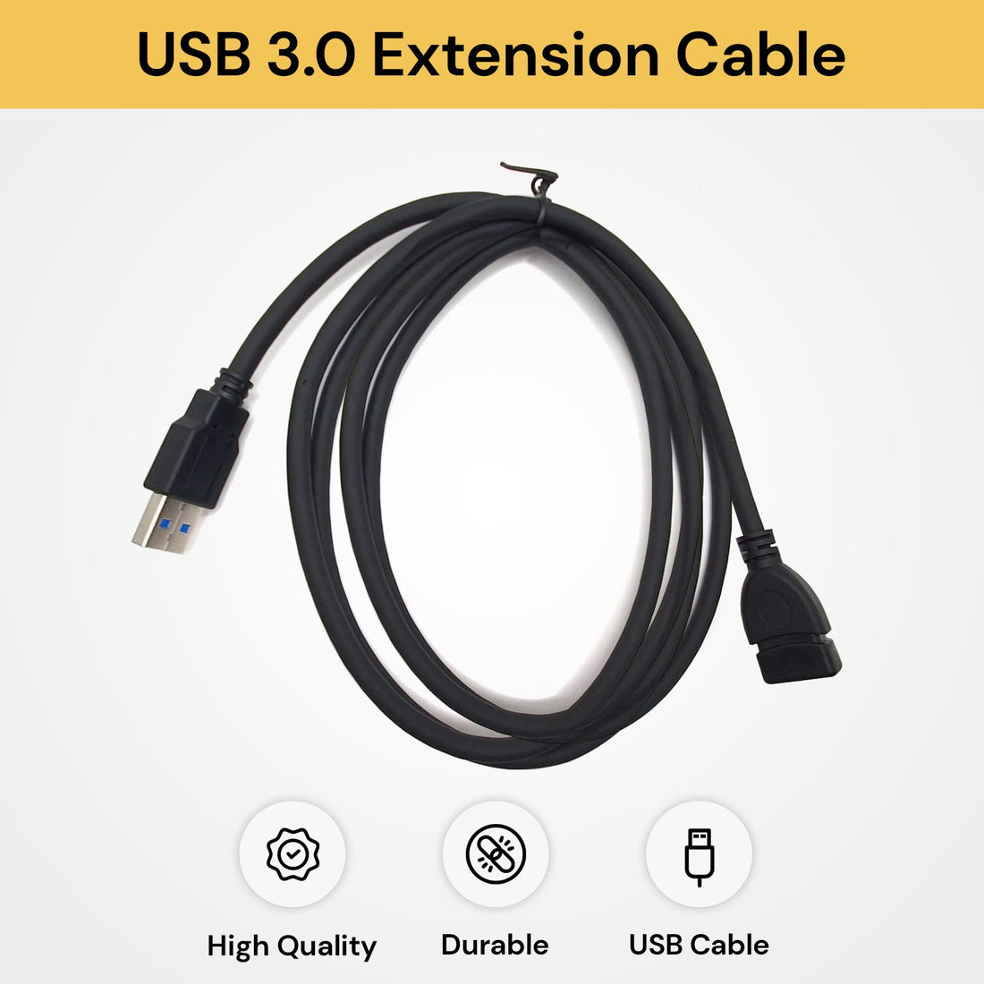 USB 3.0 Male To Female Extension Cable