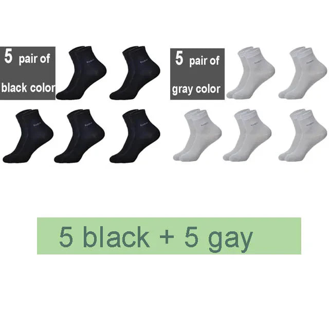 Ultra Comfortable Breathable Casual Bamboo Fiber Socks for Men (10Pairs) Prily