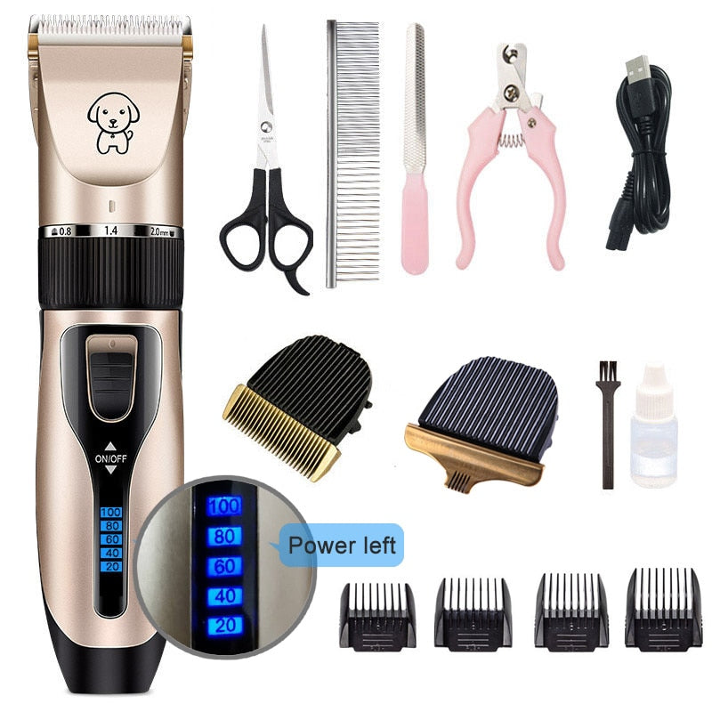 Ultra-Quiet Rechargeable Professional Dog Grooming Clipper Prily