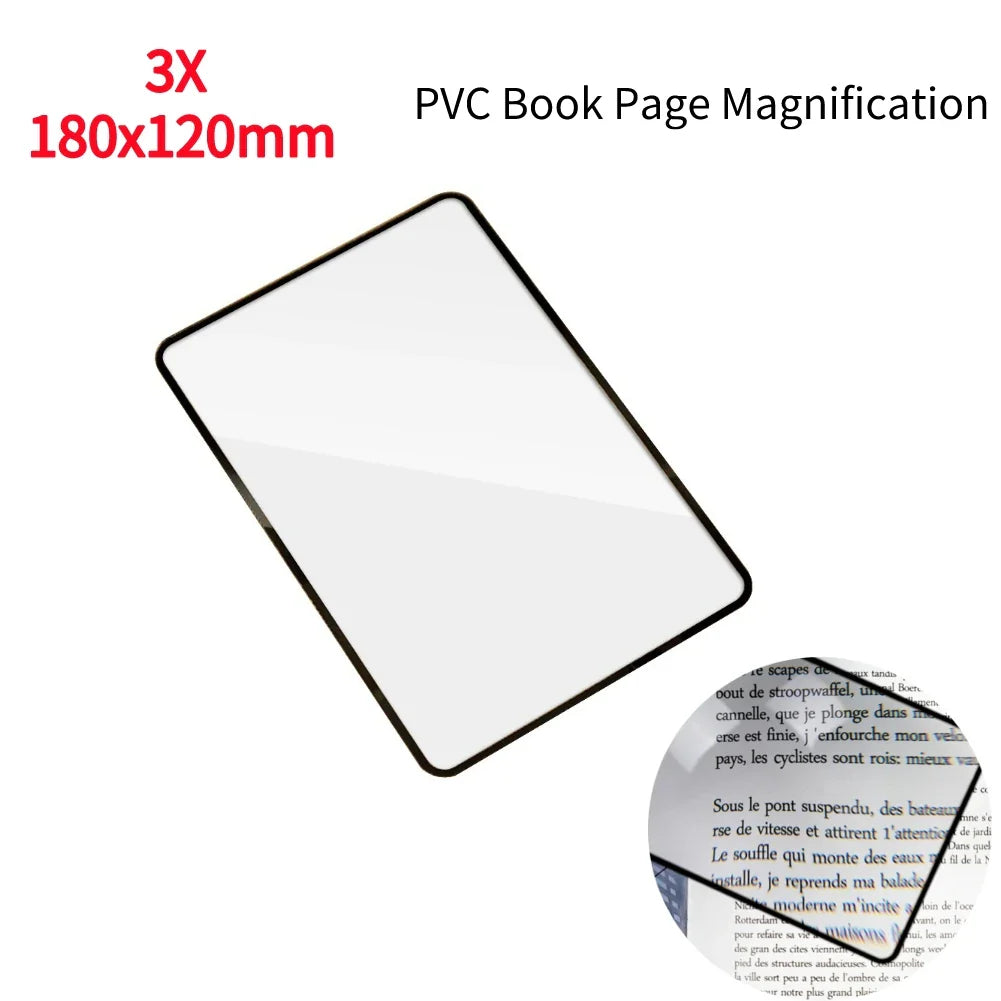 Ultra-thin 3X Magnifying Reading Aid Sheet For The Elderly (4pc set) Prily