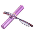 Ultra-thin Metal Reading Glasses with Tube Case Prily