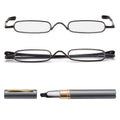 Ultra-thin Metal Reading Glasses with Tube Case Prily