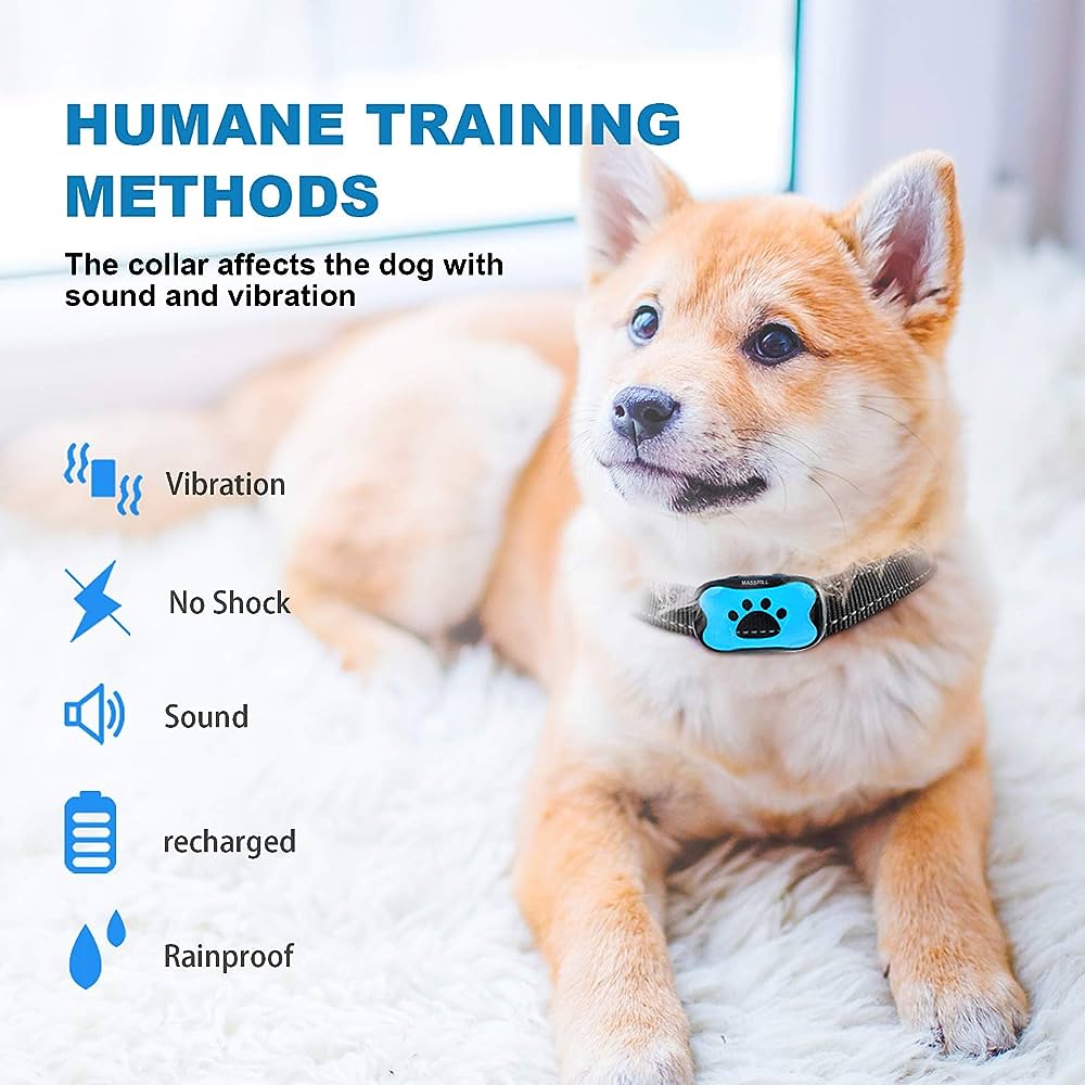 Ultrasonic+Vibration Dog Anti Barking Training Collar (NO Electroshocks) Prily