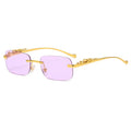 Unisex Leopard Luxury Rimless Sunglasses Prily