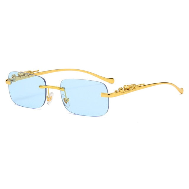 Unisex Leopard Luxury Rimless Sunglasses Prily