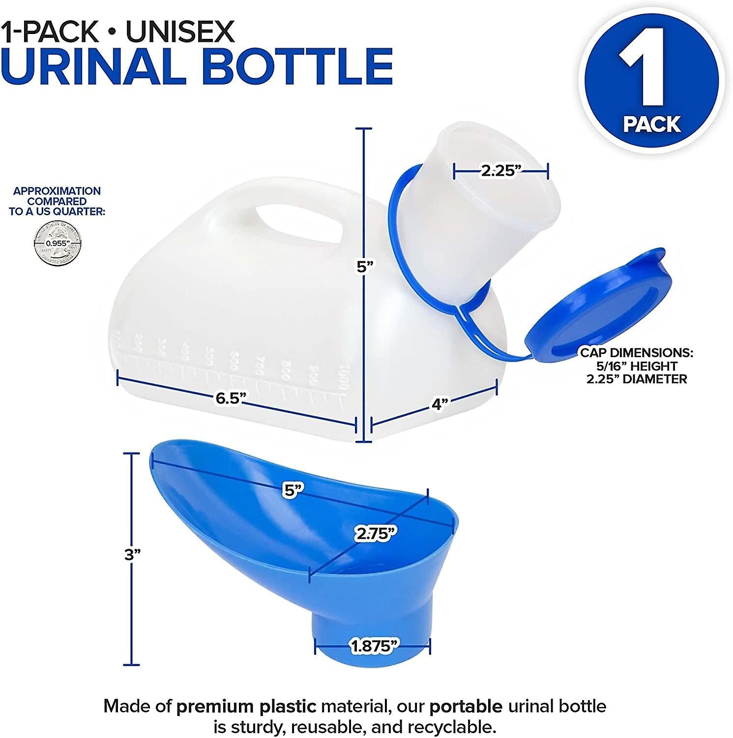 Unisex Portable Large Capacity Spill-Proof Urinal Prily