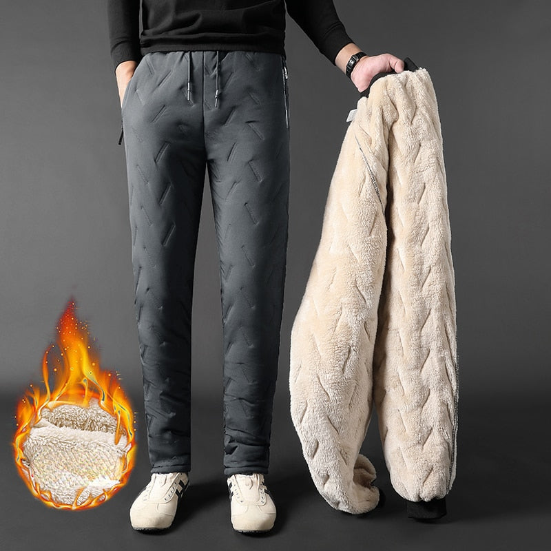 Unisex Waterproof Thick Warm Fleece Pants Prily