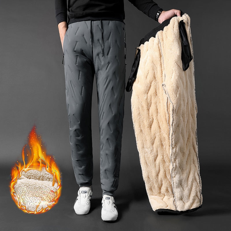 Unisex Waterproof Thick Warm Fleece Pants Prily