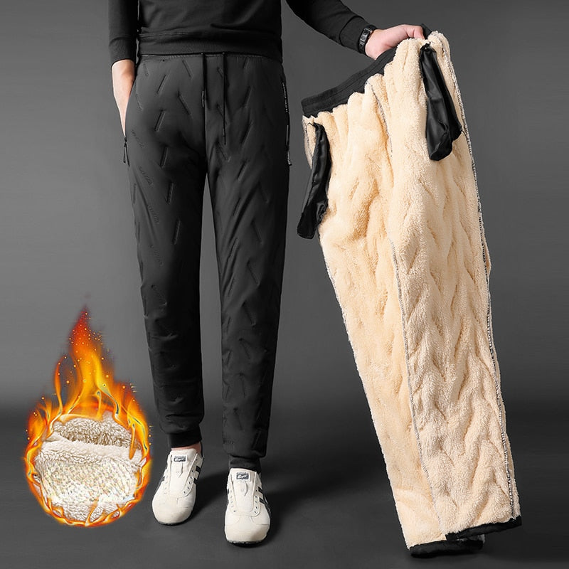 Unisex Waterproof Thick Warm Fleece Pants Prily