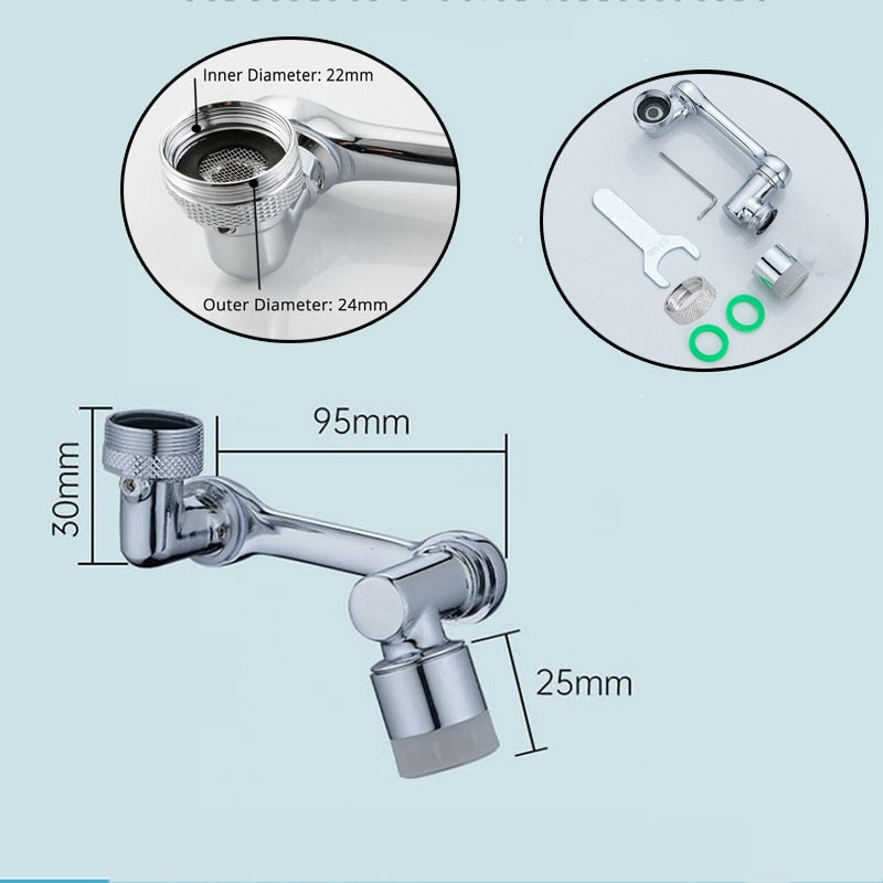 Universal 1080° Rotation Stainless steel Faucet Aerator Prily