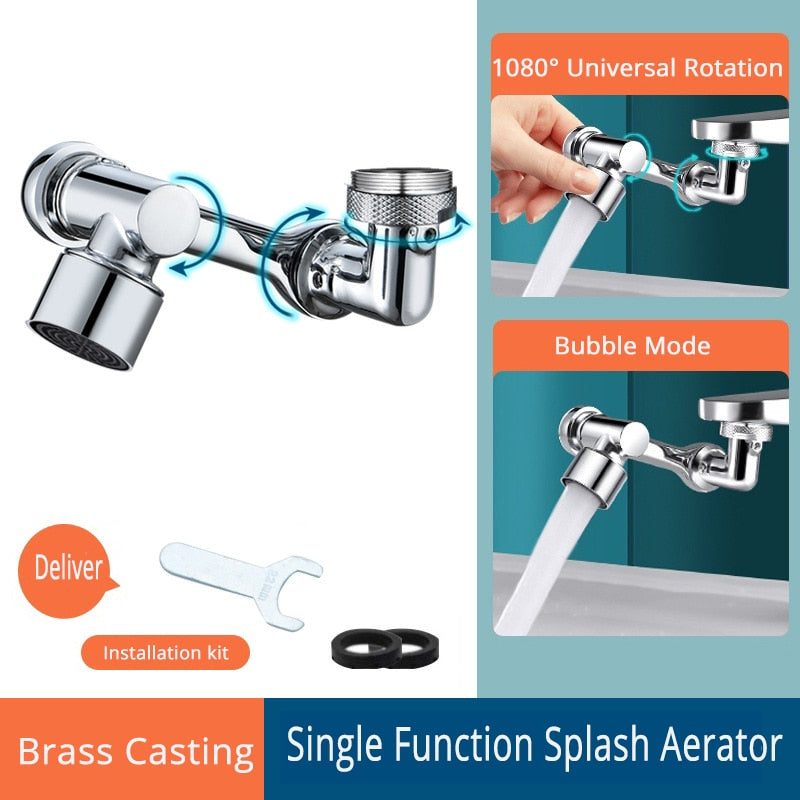 Universal 1080° Rotation Stainless steel Faucet Aerator Prily