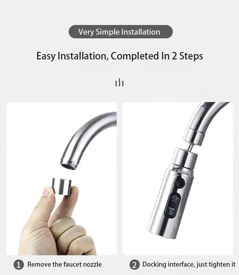 Universal 360° Rotation 3 Modes Faucet Extender Prily