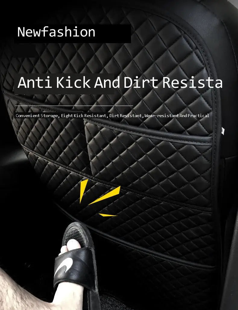 Universal Car Backseat Anti-Kick Protector With Organizer Pockets Prily