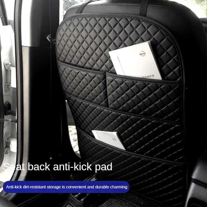 Universal Car Backseat Anti-Kick Protector With Organizer Pockets Prily