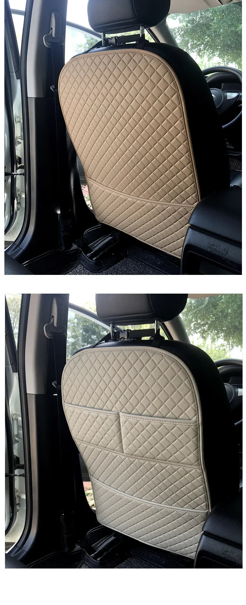 Universal Car Backseat Anti-Kick Protector With Organizer Pockets Prily