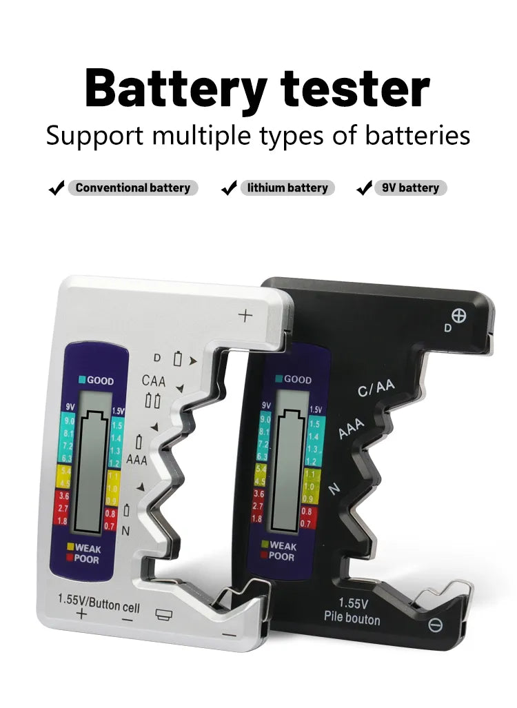 Universal Digital LCD Batteries Tester / Checker Prily