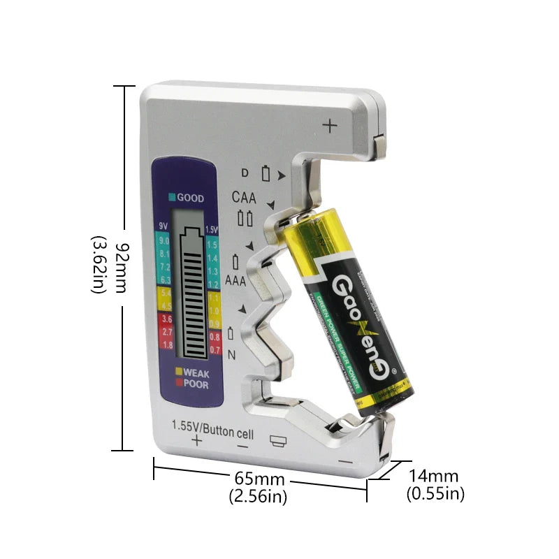 Universal Digital LCD Batteries Tester / Checker Prily