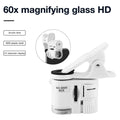 Universal Mobile Phone Clip 60X Magnifying Microscope with LED & UV Light Prily