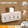 Universal Multiprise Socket / USB / Type-c Power Strip Adapter with Light Prily