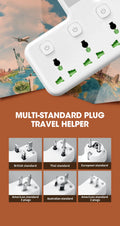 Universal Multiprise Socket / USB / Type-c Power Strip Adapter with Light Prily