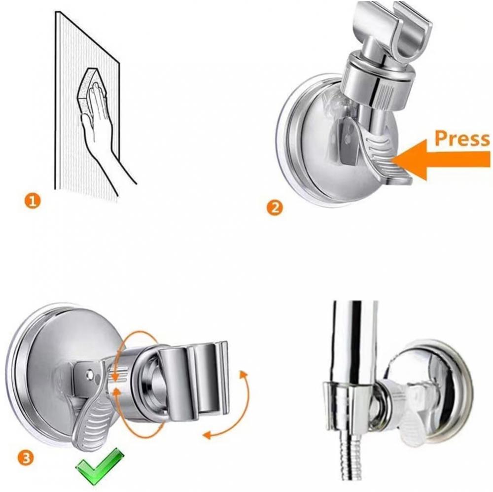 Universal Suction Cup Adjustable Shower Head Holder (2pcs) Prily